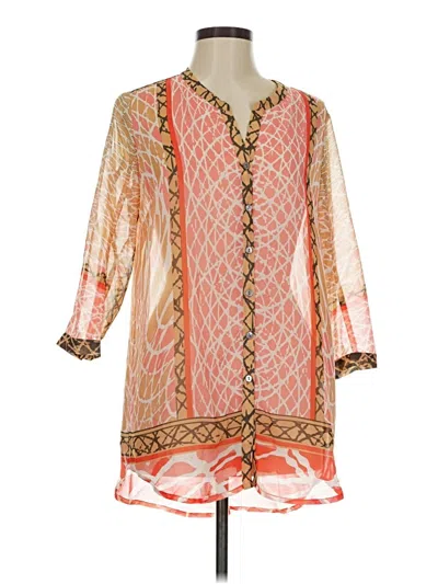 Pre-owned Nic + Zoe Kimono In Orange