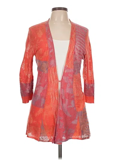 Pre-owned Nic + Zoe Kimono In Orange