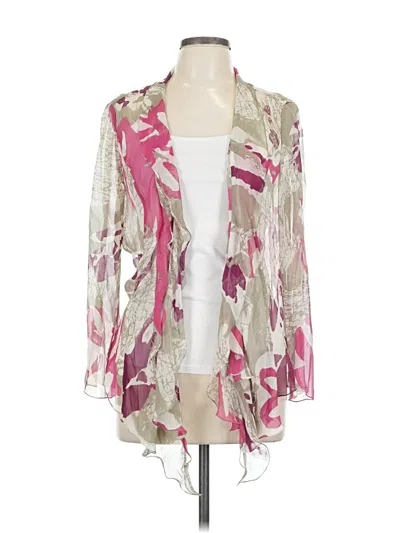 Pre-owned Nic + Zoe Kimono In Pink