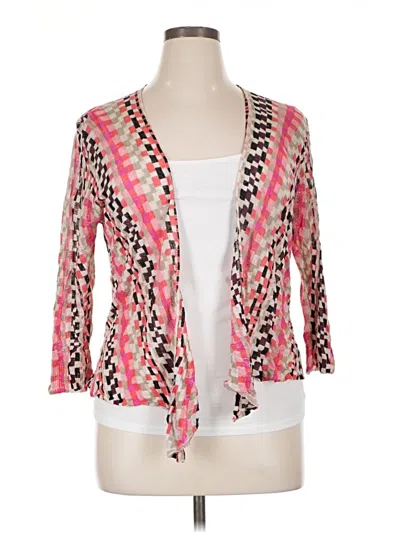 Pre-owned Nic + Zoe Kimono In Pink