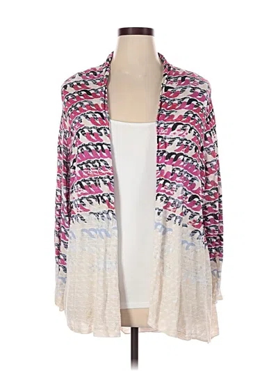 Pre-owned Nic + Zoe Kimono In Pink