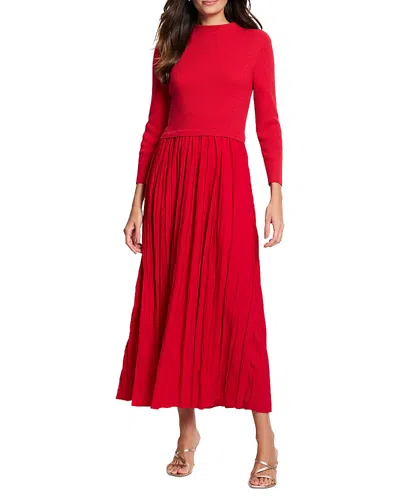 Nic + Zoe Nic+zoe Kira Long Sleeve Knit & Woven Dress In Amaryllis