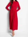 Nic + Zoe Nic+zoe Kira Long Sleeve Knit & Woven Dress In Pink
