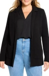 Nic + Zoe Nic+zoe Knit Blazer In Black