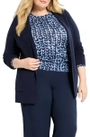 Nic + Zoe Nic+zoe Knit Blazer In Blue