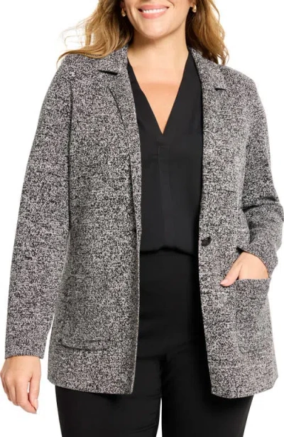 Nic + Zoe Nic+zoe Knit Blazer In Gray