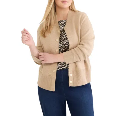 Nic + Zoe Nic+zoe Knit Bomber Jacket In Neutral