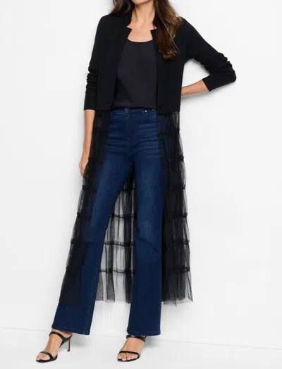 Nic + Zoe Knit Party Jacket In Black Onyx