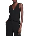 Nic + Zoe Nic+zoe Knit Scuba V-neck Tank In Black