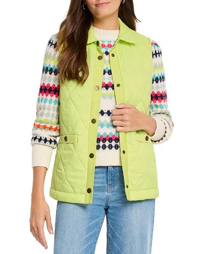 Nic + Zoe Nic+zoe Knit Trim Puffer Vest In Multi