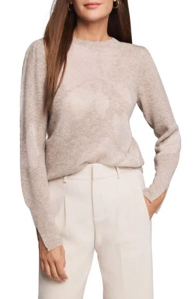 Nic + Zoe Nic+zoe Lace Knit Floral Sweater In Neutral Multi