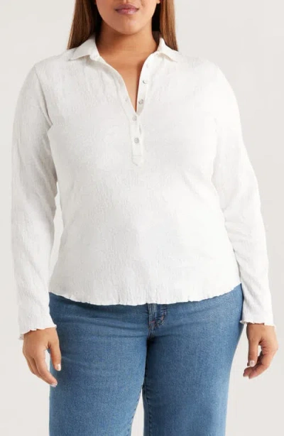 Nic + Zoe Nic+zoe Lace Pattern Cotton Knit Top