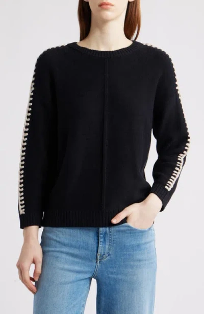 Nic + Zoe Nic+zoe Lace Up Relaxed Sweater