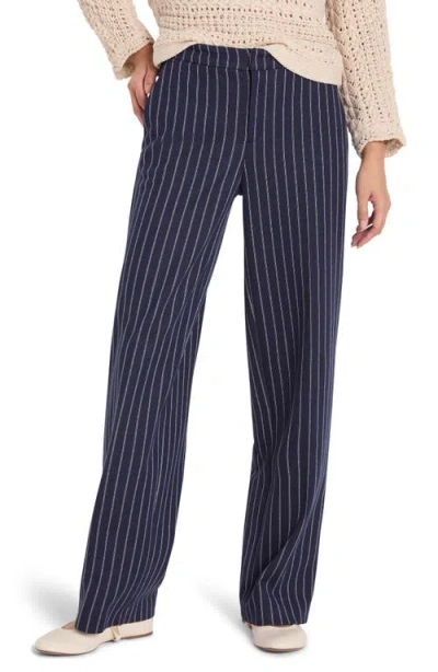 Nic + Zoe Nic+zoe Leno Pinstripe Pants In Blue