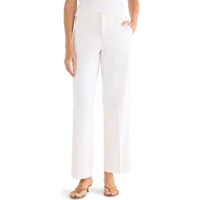 Nic + Zoe Nic+zoe Lenox Linen Blend Pants In White