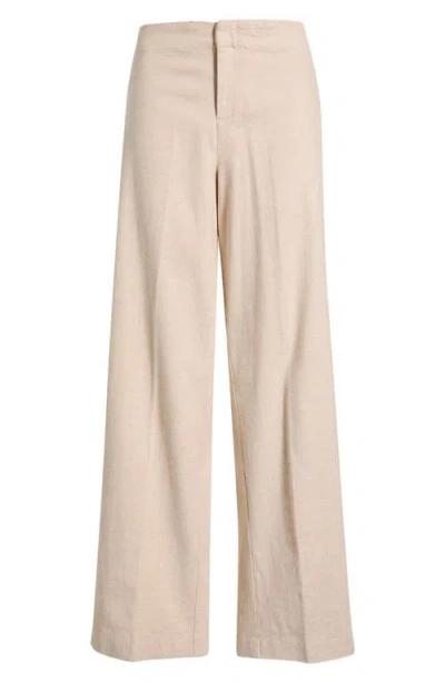 Nic + Zoe Nic+zoe Lenox Linen Blend Wide Leg Pants In Neutral