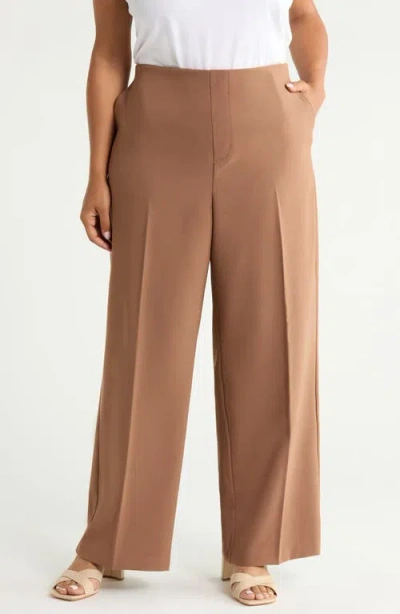 Nic + Zoe Nic+zoe Lenox Sleek Pull-on Pants In Brown