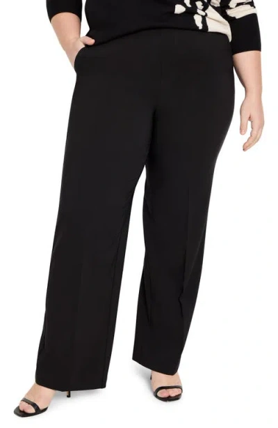 Nic + Zoe Nic+zoe Lenox Stretch Wide Leg Suit Trousers In Black Onyx