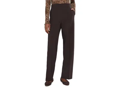 Nic + Zoe Lenox Wide Leg Sleek Stretch Pants Women's Clothing Java: Sm 31, Polyester/spandex In Brown