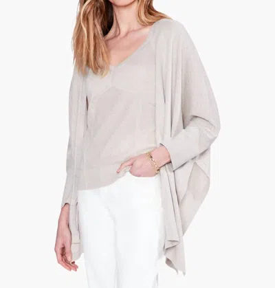 Nic + Zoe Lilith Lurex Cover Up Cardigan In Sandshell In Gray