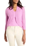 Nic + Zoe Nic+zoe Linen Blend Bolero Cardigan In Camellia