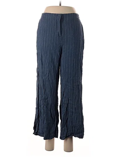 Pre-owned Nic + Zoe Linen Pants In Blue