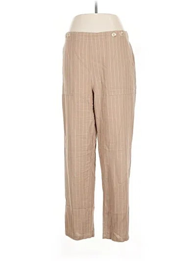 Pre-owned Nic + Zoe Linen Pants In Brown