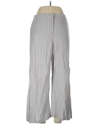 Pre-owned Nic + Zoe Linen Pants In Gray