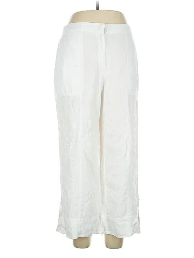Pre-owned Nic + Zoe Linen Pants In White