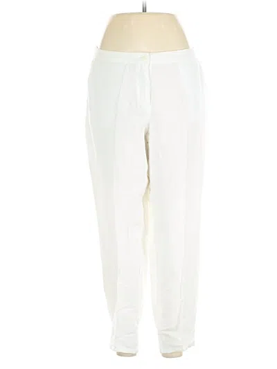 Pre-owned Nic + Zoe Linen Pants In White