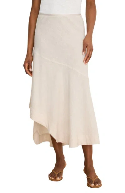 Nic + Zoe Nic+zoe Long Engagement Rumba Linen Blend Skirt In Neutral