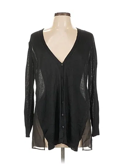 Pre-owned Nic + Zoe Long Sleeve Blouse In Black