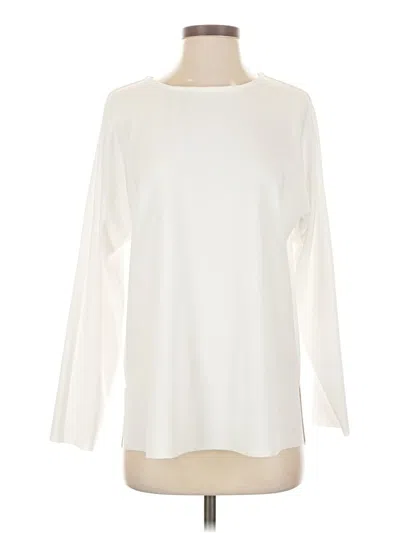 Pre-owned Nic + Zoe Long Sleeve Blouse In Ivory