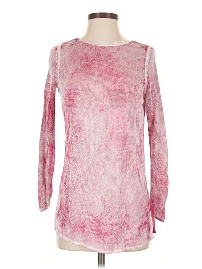 Pre-owned Nic + Zoe Long Sleeve Blouse In Pink