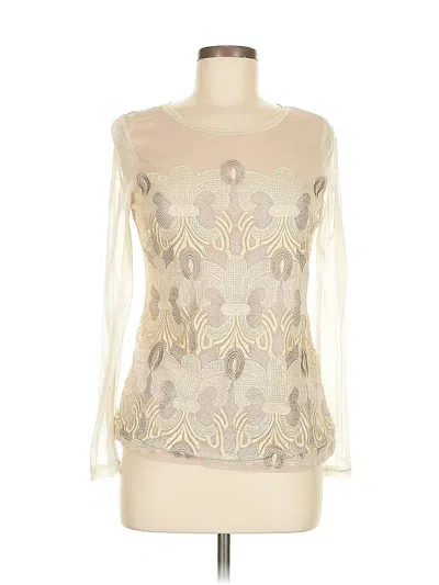 Pre-owned Nic + Zoe Long Sleeve Blouse In White