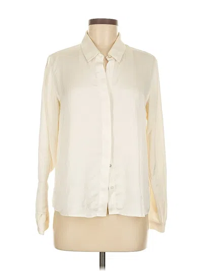 Pre-owned Nic + Zoe Long Sleeve Blouse In White