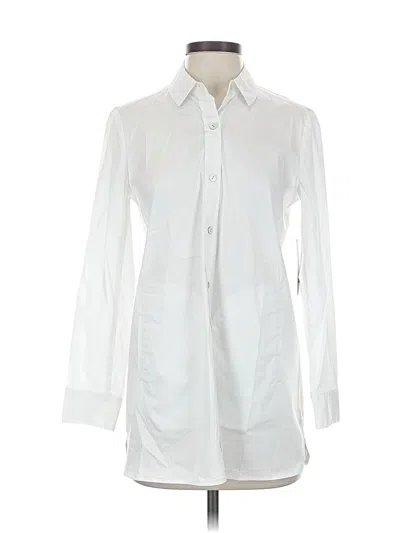 Nic + Zoe Long Sleeve Button Down Shirt In White