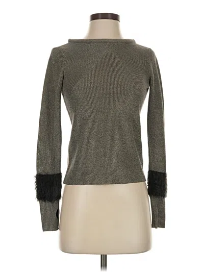 Pre-owned Nic + Zoe Long Sleeve Top Gray Turtleneck Tops
