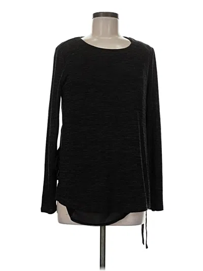 Pre-owned Nic + Zoe Long Sleeve T-shirt In Black