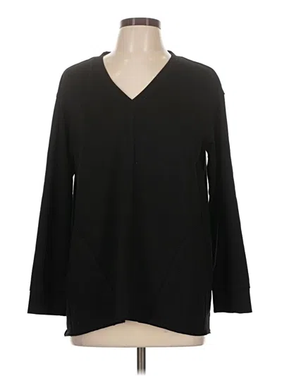 Pre-owned Nic + Zoe Long Sleeve T-shirt In Black