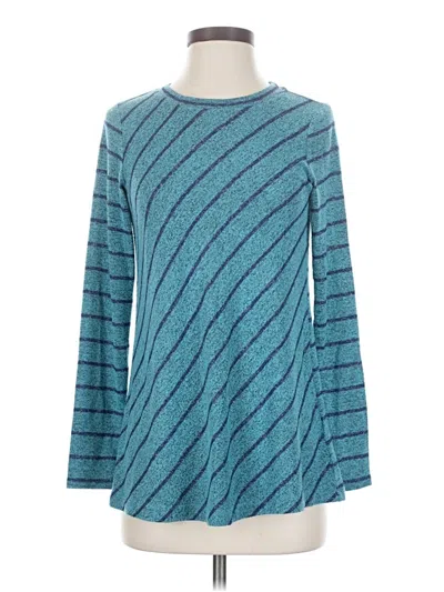 Pre-owned Nic + Zoe Long Sleeve T-shirt In Blue