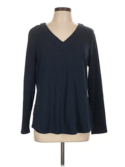 Pre-owned Nic + Zoe Long Sleeve T-shirt In Blue