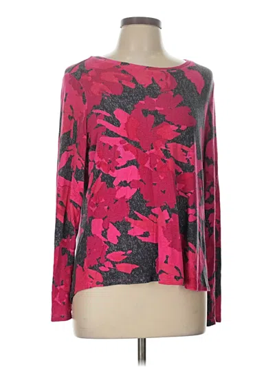 Pre-owned Nic + Zoe Long Sleeve T-shirt In Pink