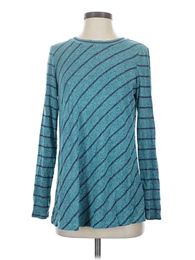Pre-owned Nic + Zoe Long Sleeve T-shirt In Teal