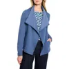 Nic + Zoe Nic+zoe Lounge Around Moto Jacket In Blue