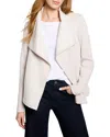 Nic + Zoe Nic+zoe Lounge Around Moto Jacket In White
