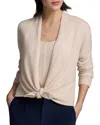 Nic + Zoe Nic+zoe Luxe Four Way Cashmere Cardigan In Oyster