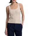 Nic + Zoe Nic+zoe Luxe Knit Corset Cashmere Tank Top In Oyster