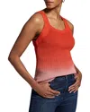 Nic + Zoe Nic+zoe Luxe Knit Ombré Rib Sweater Tank In Pink Multi
