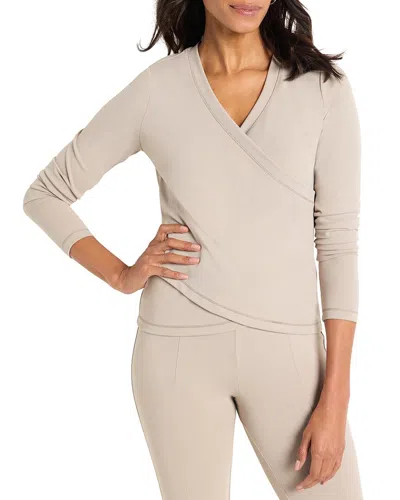 Nic + Zoe Luxe Stretch Ballet Wrap In Dark Cobblestone